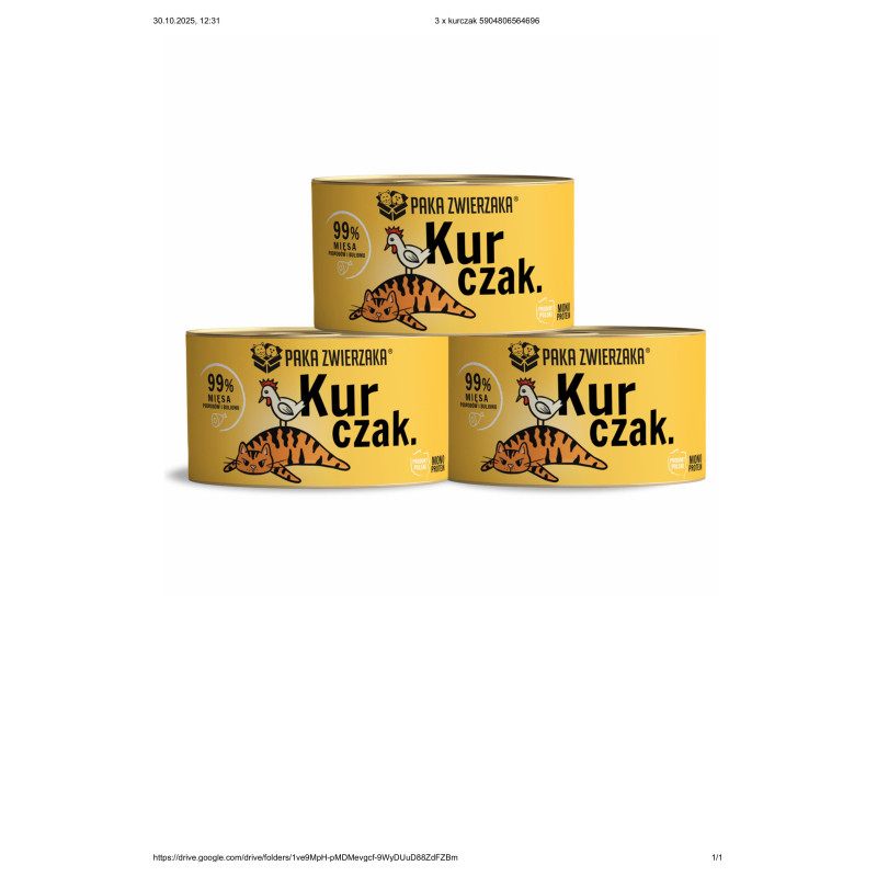 Karma mokra dla kota PAKA ZWIERZAKA kurczak 200 g