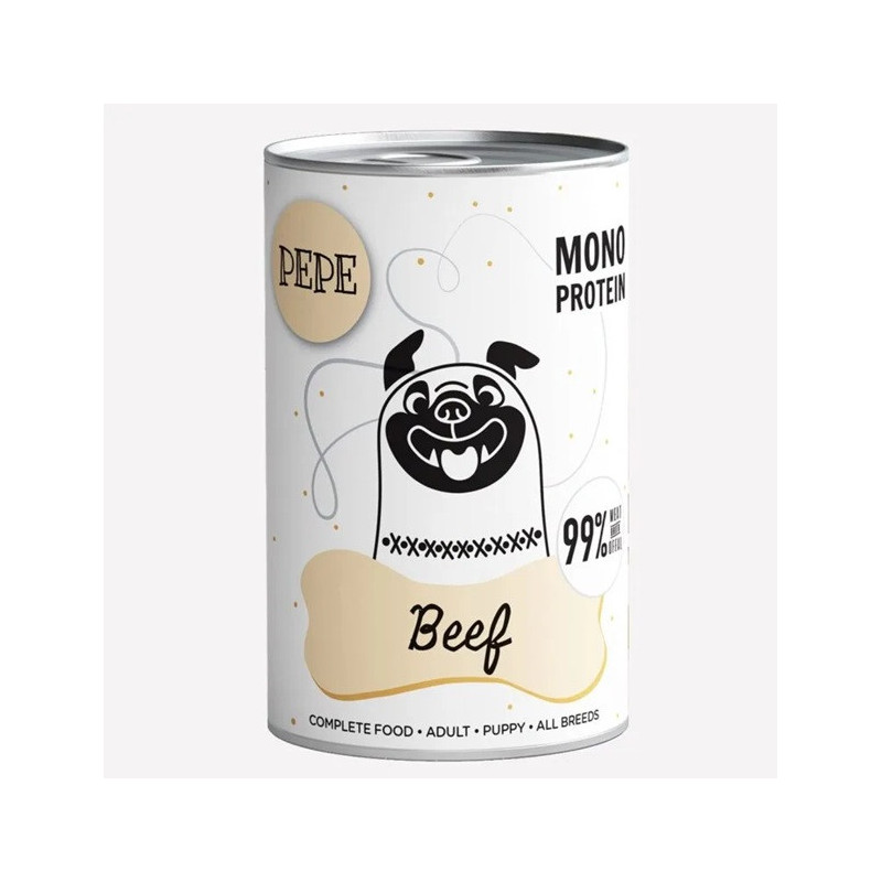 Karma mokra dla psa PEPE beef 99% wołowina 400 g