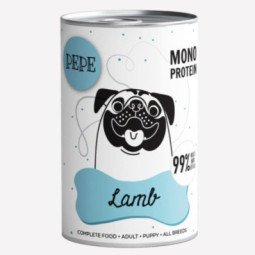 Karma mokra dla psa PEPE lamb 99% jagnięcina 400 g