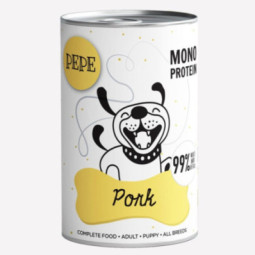 Karma mokra dla psa PEPE pork 99% wieprzowina 400 g