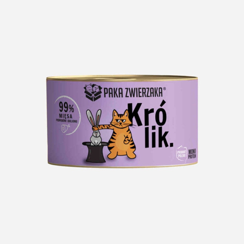 Karma mokra dla kota PAKA ZWIERZAKA królik 200 g
