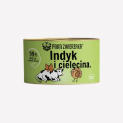 Karma mokra dla kota PAKA ZWIERZAKA indyk z cielęciną 200 g